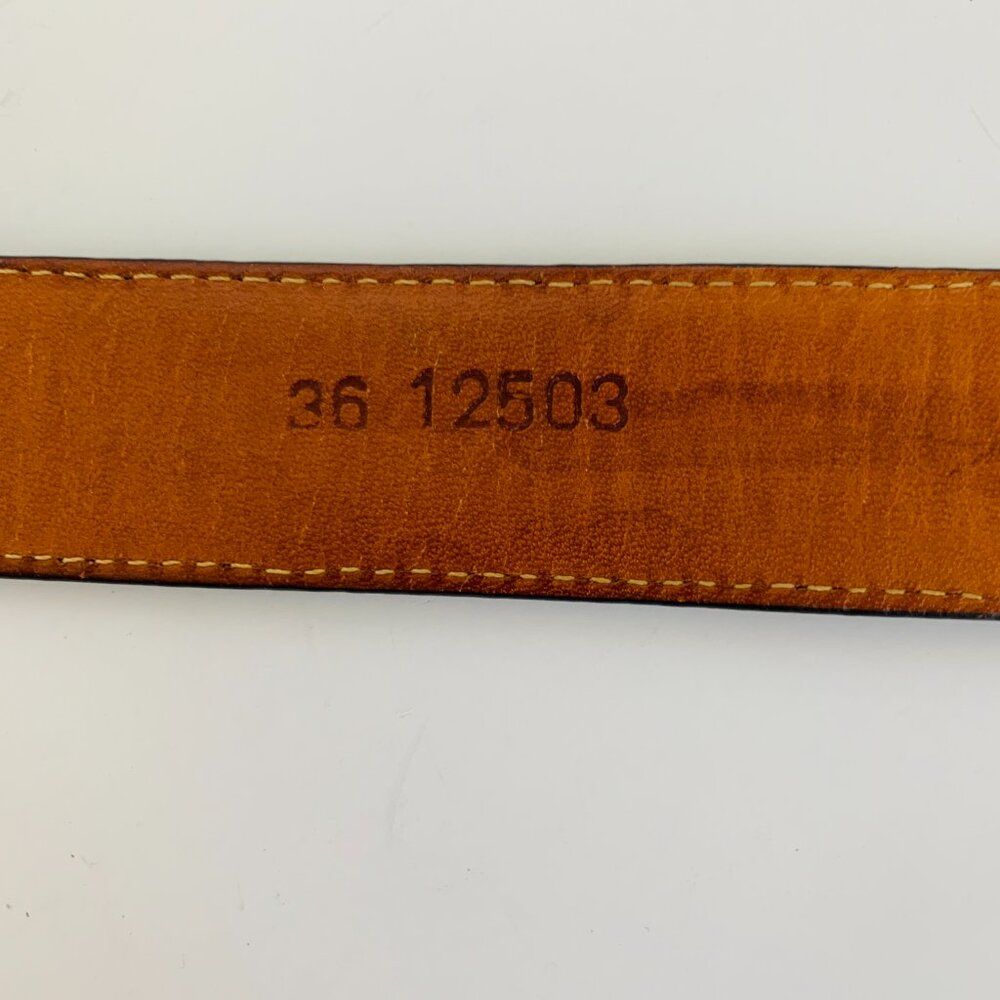 UNISEX BELT ONYX by BRIGHTON BLACK LEATHER STITCHED TWO SIDES Waist 36 - Picture 7 of 9